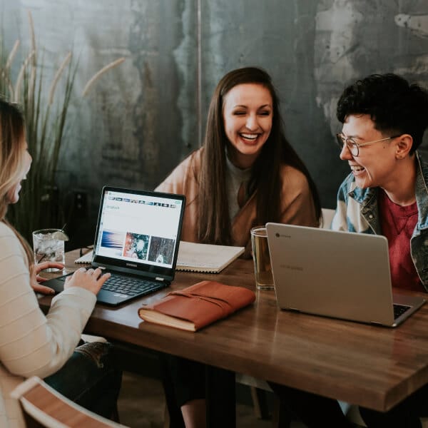 Group of professionals working together on a project